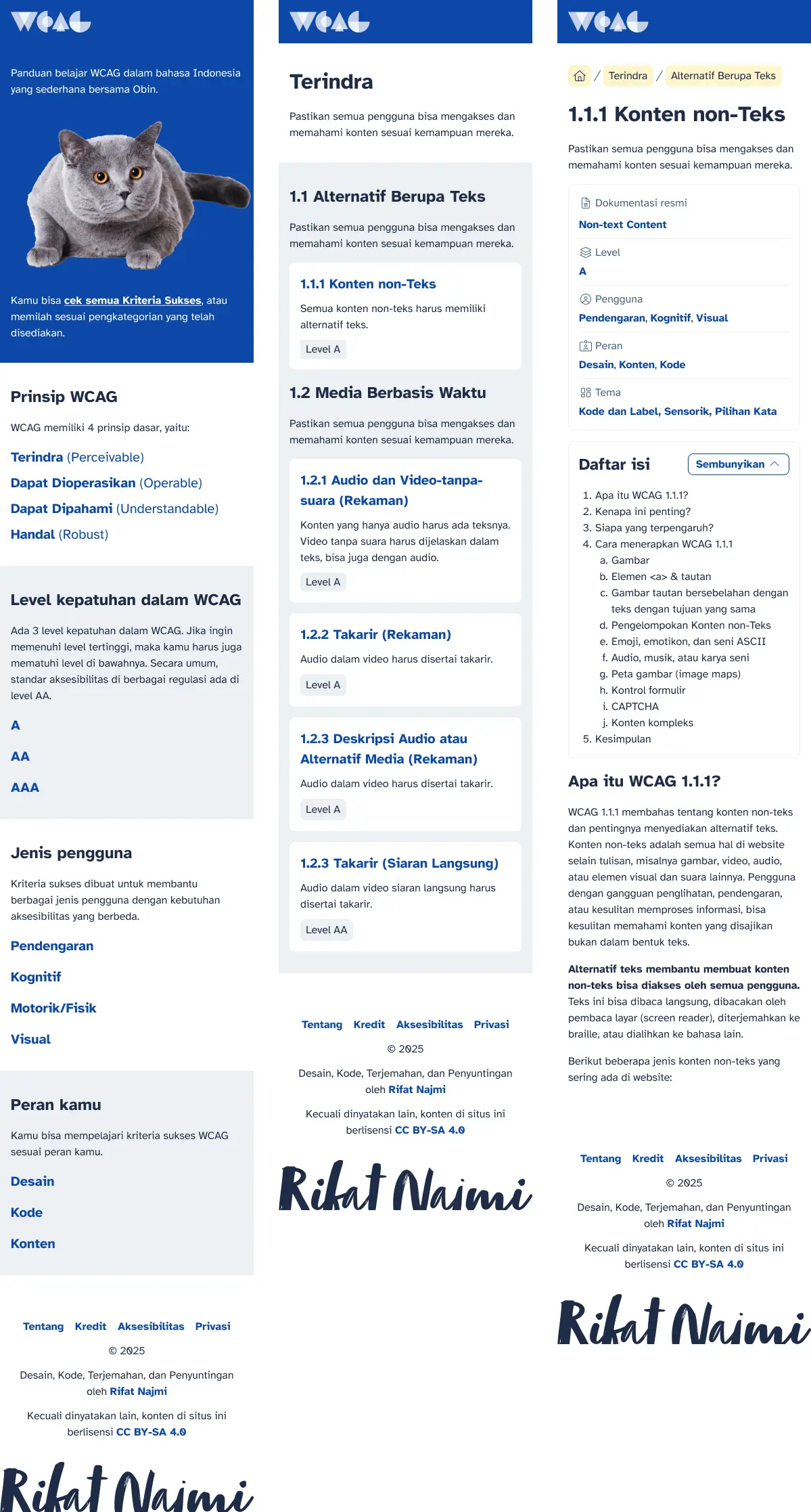 Sketsa awal di Figma untuk tiga halaman berbeda